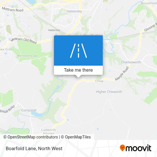 Boarfold Lane map