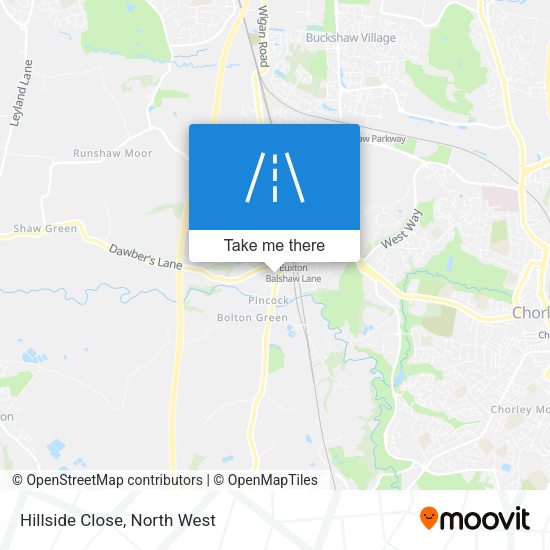 Hillside Close map
