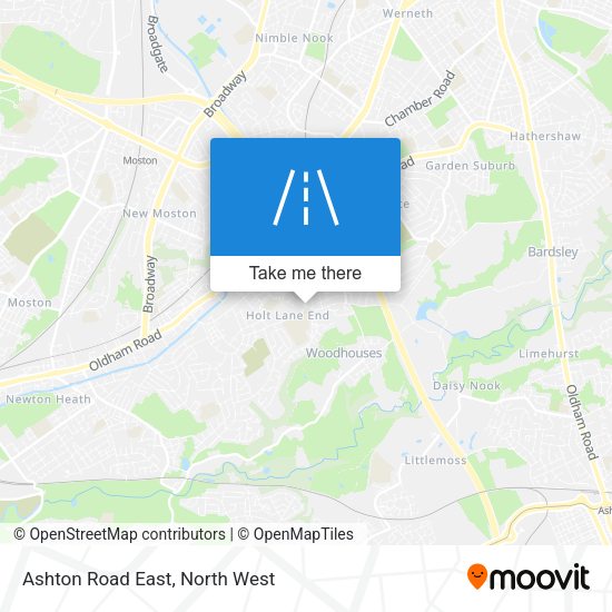 How to get to Ashton Road East, Failsworth by bus, light rail or train?