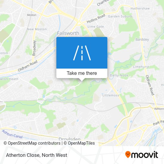 Atherton Close map