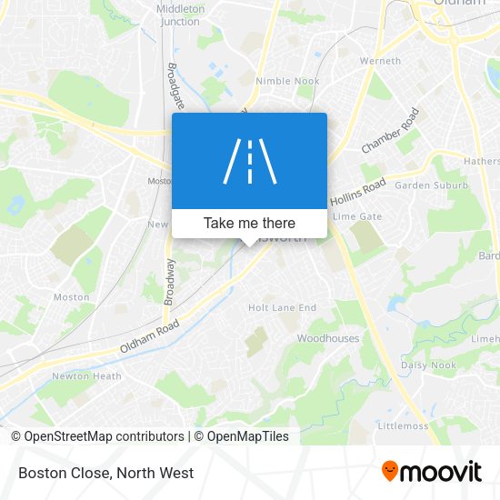Boston Close map