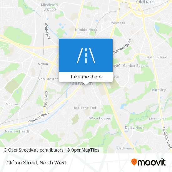 Clifton Street map