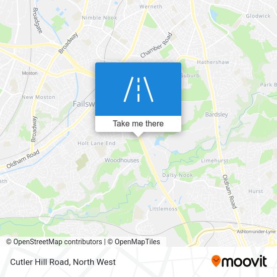 Cutler Hill Road map