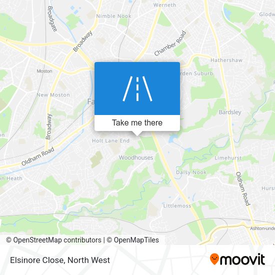 Elsinore Close map