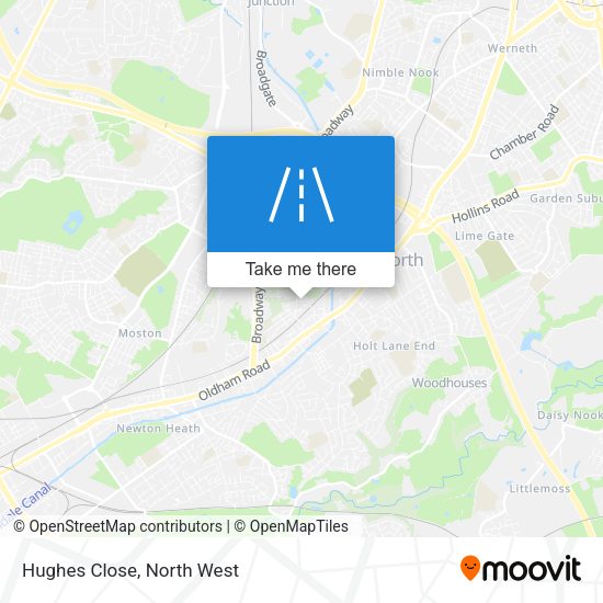 Hughes Close map