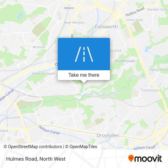 Hulmes Road map