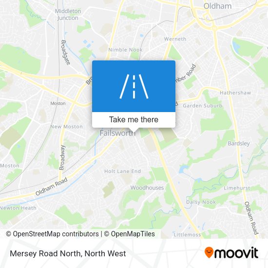 Mersey Road North map