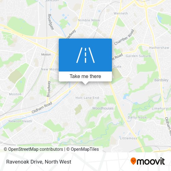 Ravenoak Drive map