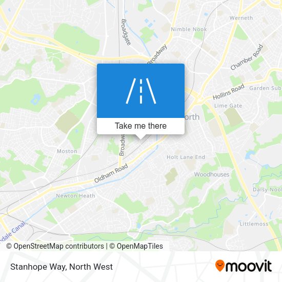 Stanhope Way map
