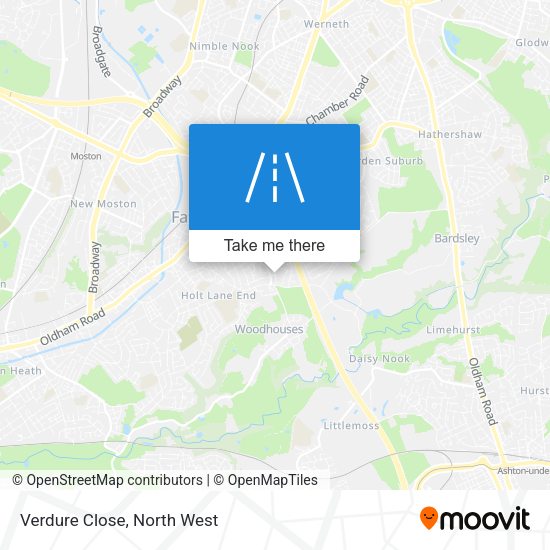 Verdure Close map