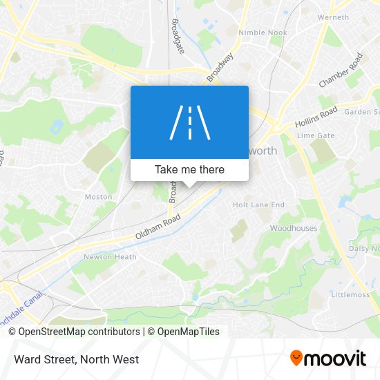 Ward Street map
