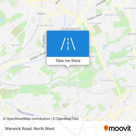 Warwick Road map