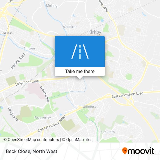 Beck Close map