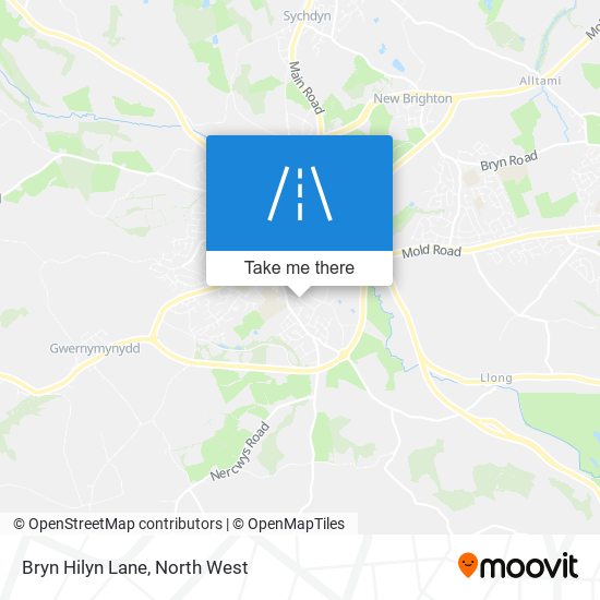 Bryn Hilyn Lane map