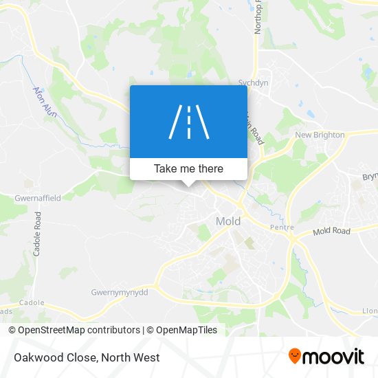 Oakwood Close map