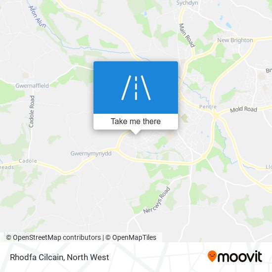 Rhodfa Cilcain map