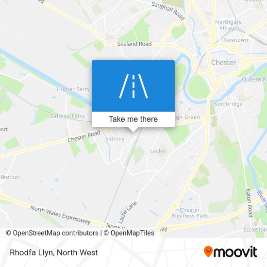 Rhodfa Llyn map