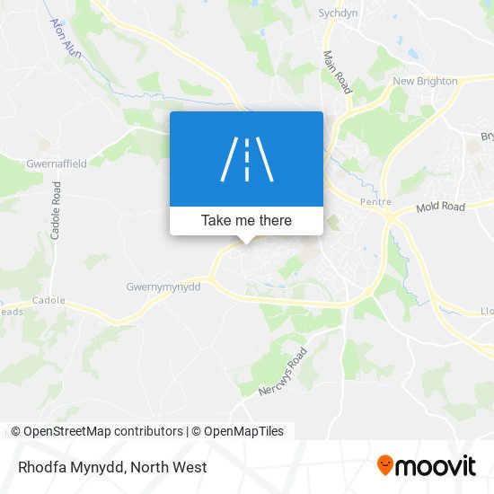 Rhodfa Mynydd map