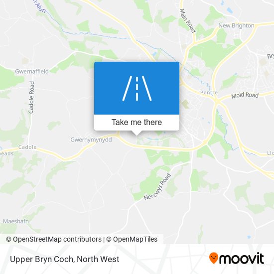 Upper Bryn Coch map