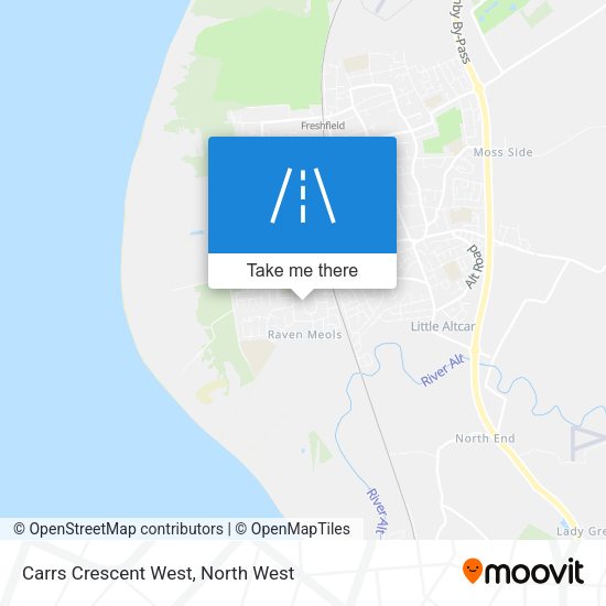 Carrs Crescent West map