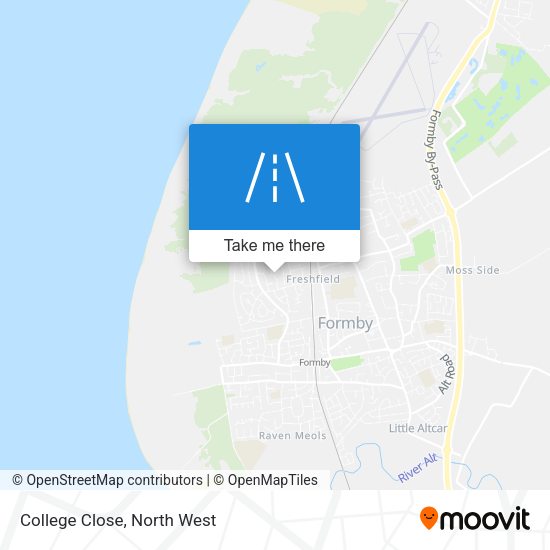 College Close map