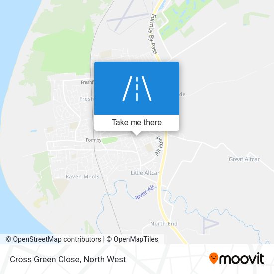 Cross Green Close map