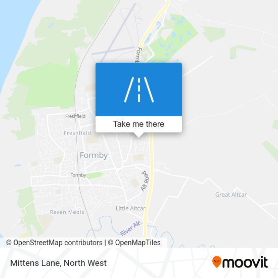 Mittens Lane map