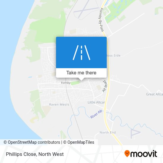 Phillips Close map