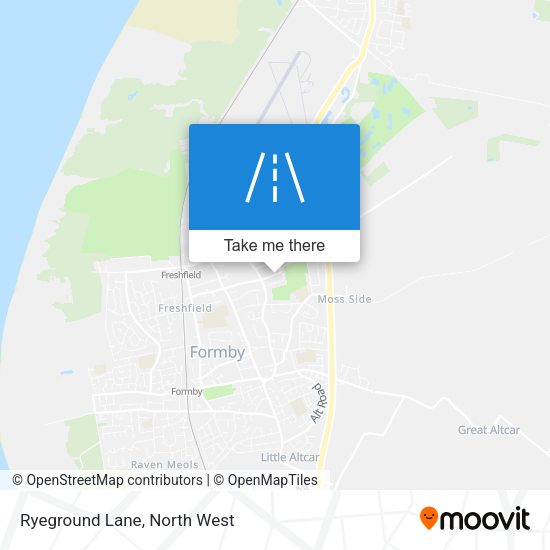 Ryeground Lane map