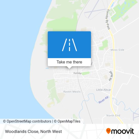 Woodlands Close map