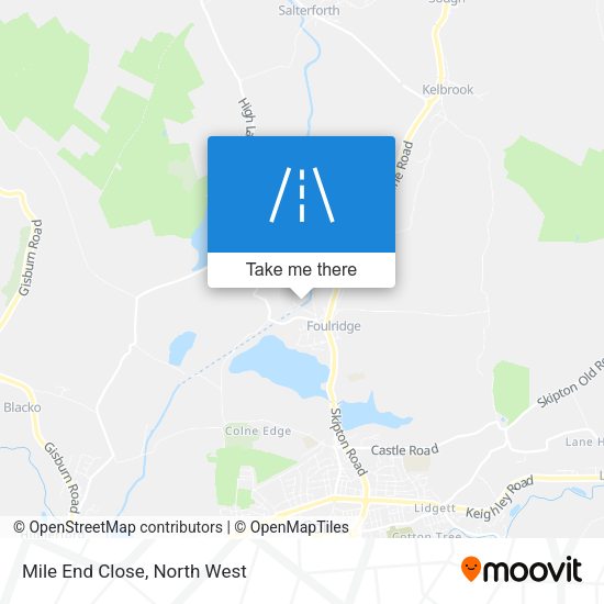 Mile End Close map