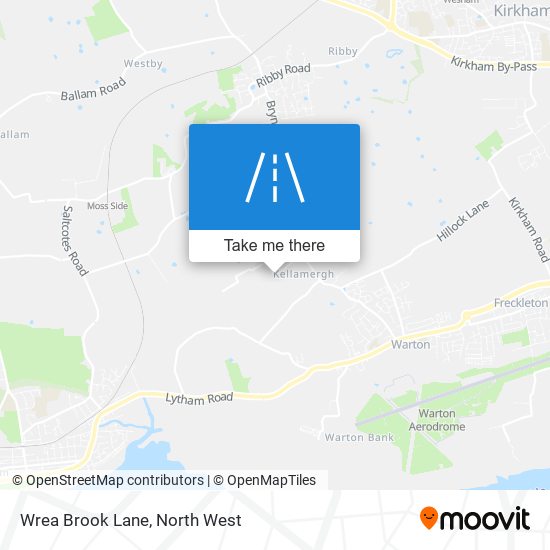 Wrea Brook Lane map