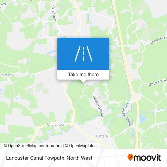 Lancaster Canal Towpath map