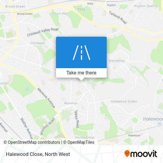 Halewood Close map
