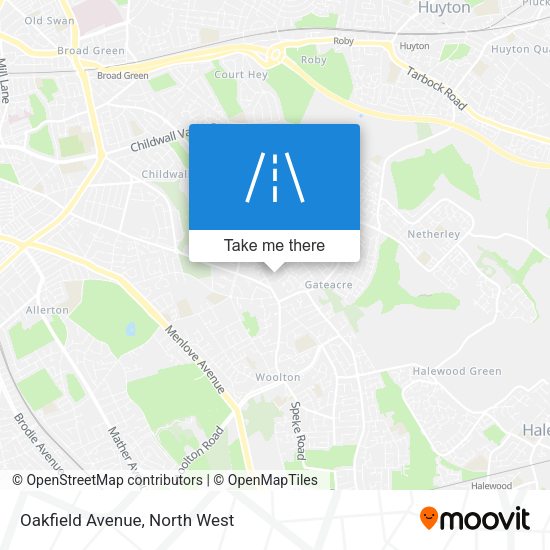 Oakfield Avenue map