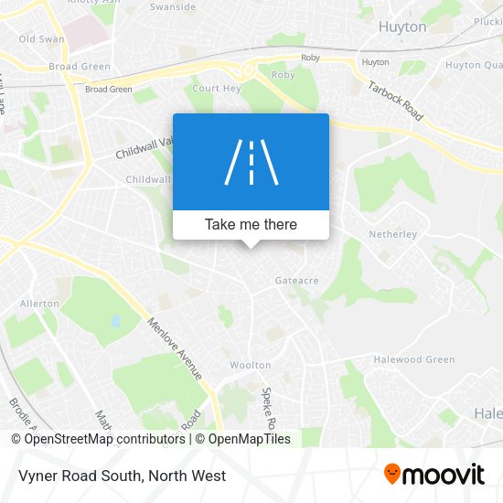 Vyner Road South map