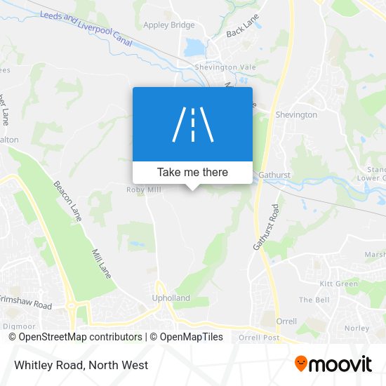 Whitley Road map