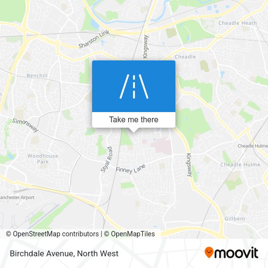 Birchdale Avenue map