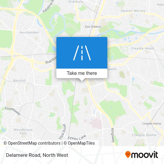 Delamere Road map