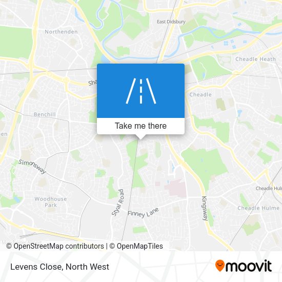 Levens Close map