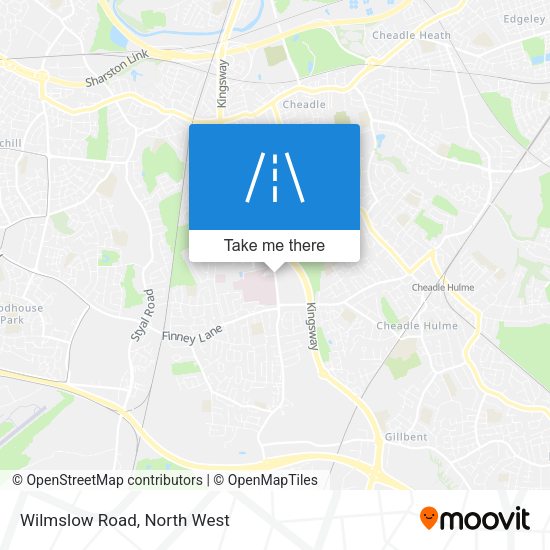 Wilmslow Road map