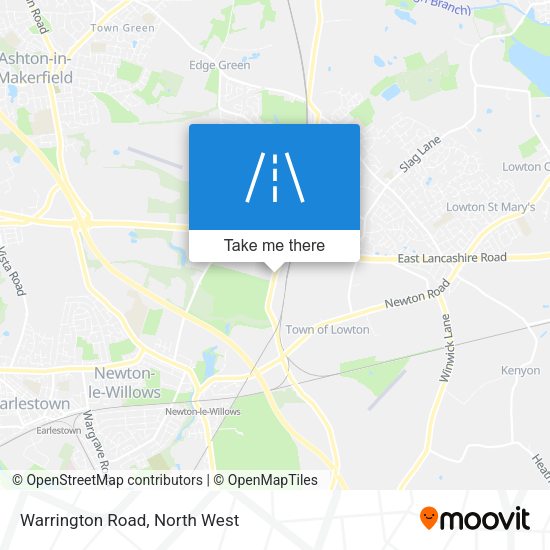 Warrington Road map