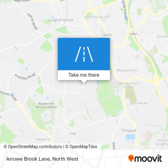 Arrowe Brook Lane map