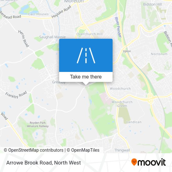 Arrowe Brook Road map