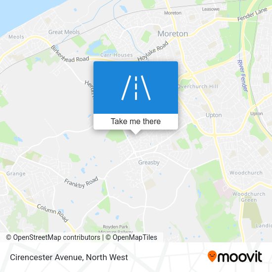 Cirencester Avenue map