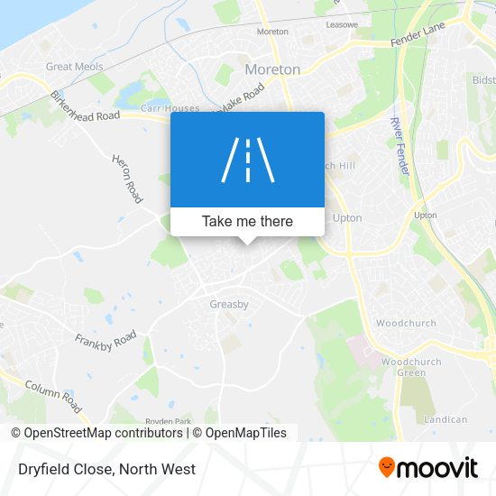 Dryfield Close map
