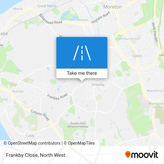 Frankby Close map