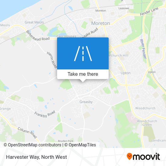 Harvester Way map