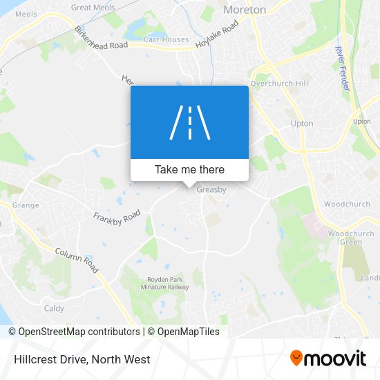 Hillcrest Drive map