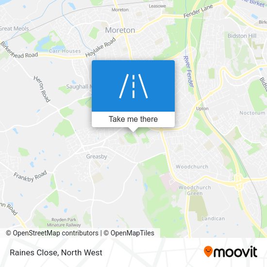 Raines Close map